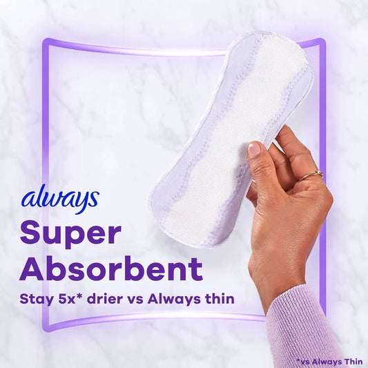 Always Panty Liners for Women Anti-Bunch Xtra Protection Daily Liners, Long, Unscented, 136 Count